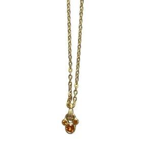 Disney Mickey Mouse Yellow Topaz November Birthstone Gold Necklace
